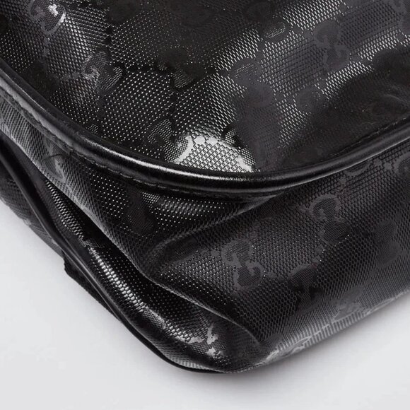 Gucci Black GG Imprime Coated Canvas Medium Messenger Bag - Picture 5 of 12